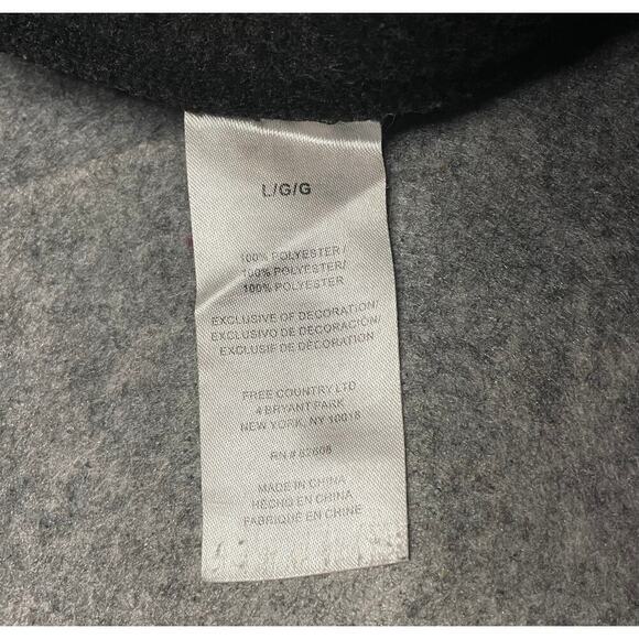 Free Country Men’s Black Heather Sweater Vest with Zip Pockets Full Zip Size L - Picture 5 of 6